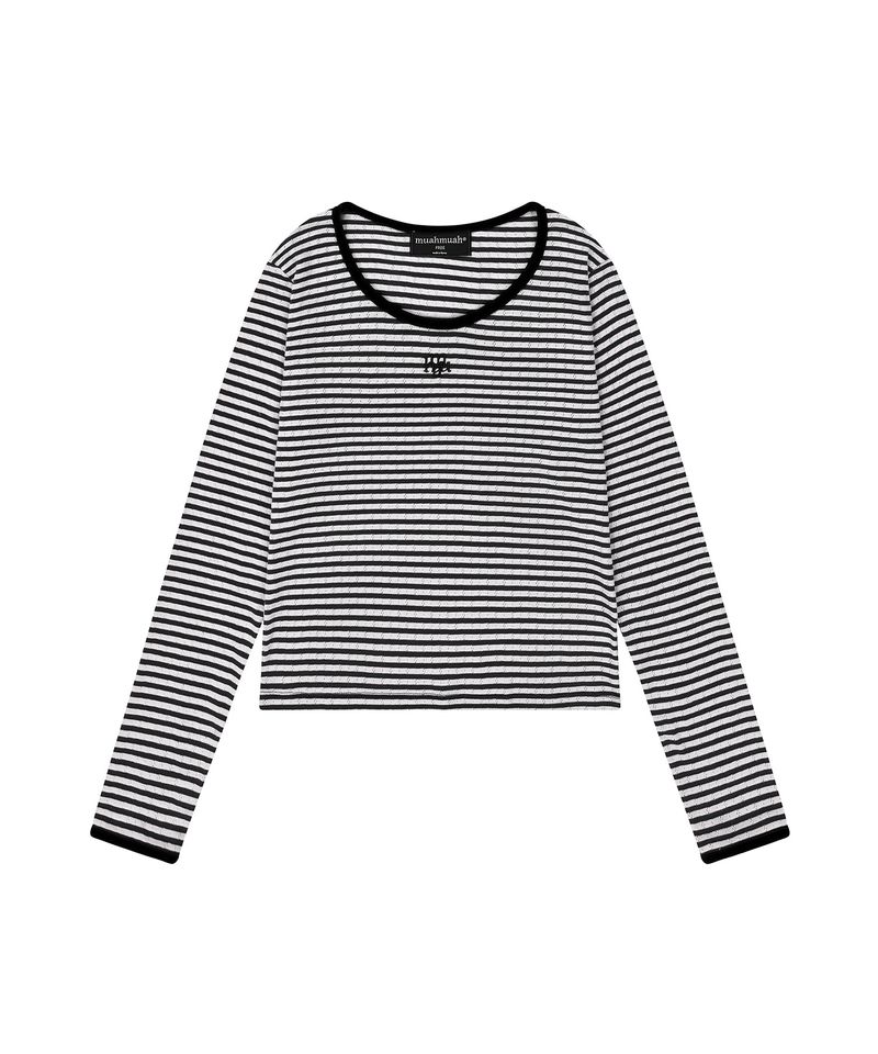 LOGO STITCH STRIPE T-SHIRT
