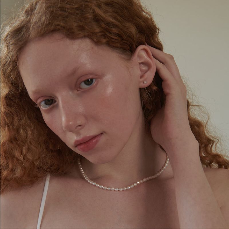 [925 SILVER] Classic Mini Freshwater Necklace