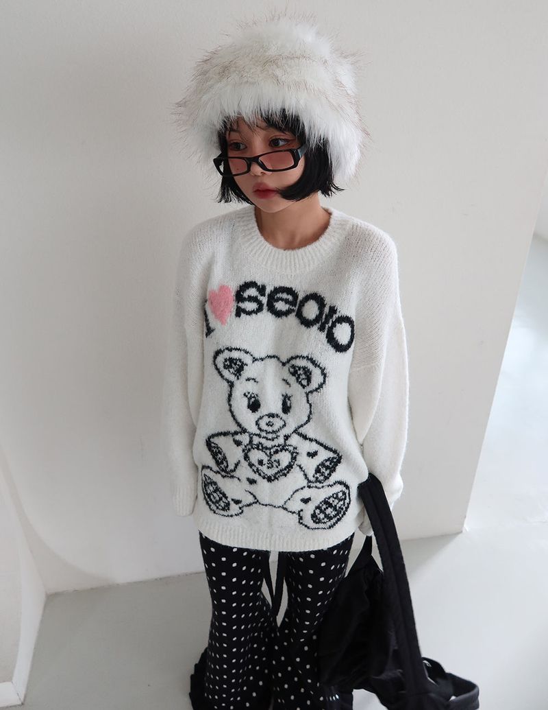 Kitchee bear oversized knitwear