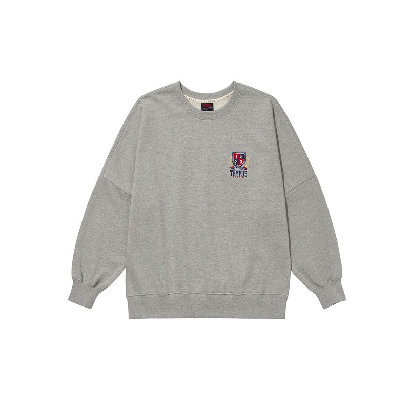 EMBROIDERY LOGO SWEATSHIRTS [MELANGE GRAY]
