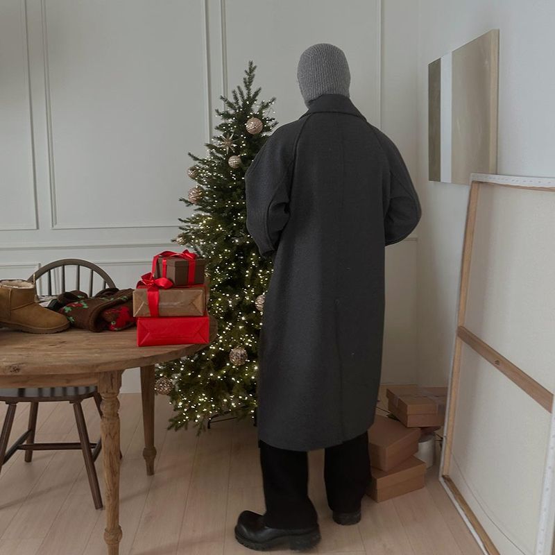 Pleddy Bian Wool Mac Coat (3color)