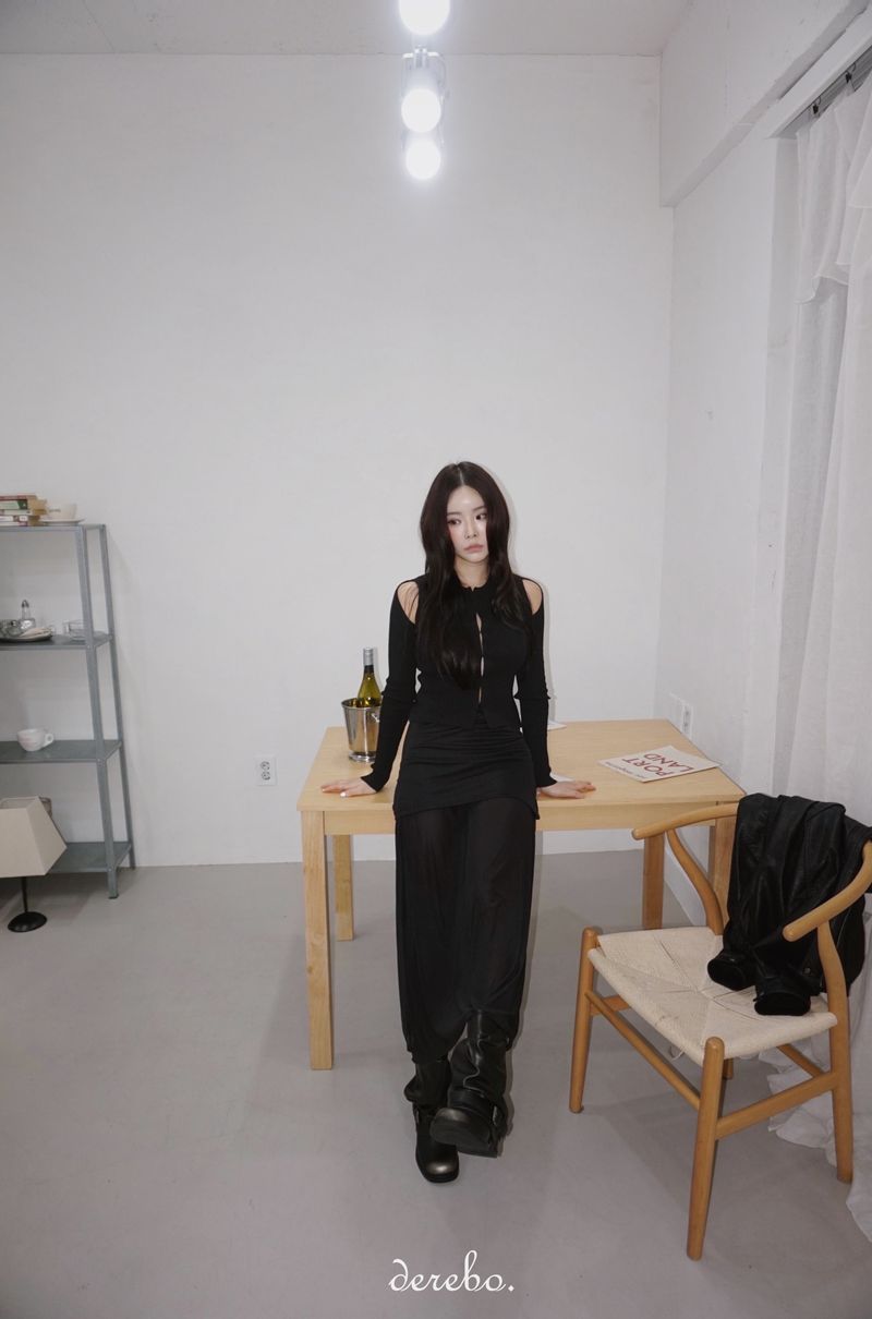 cocktail chiffon see-through long skirt