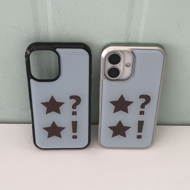 Dot dot star skyblue silver epoxy bumper case