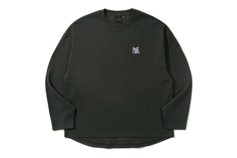 RECENT LOGO LONG SLEEVE_CHARCOAL