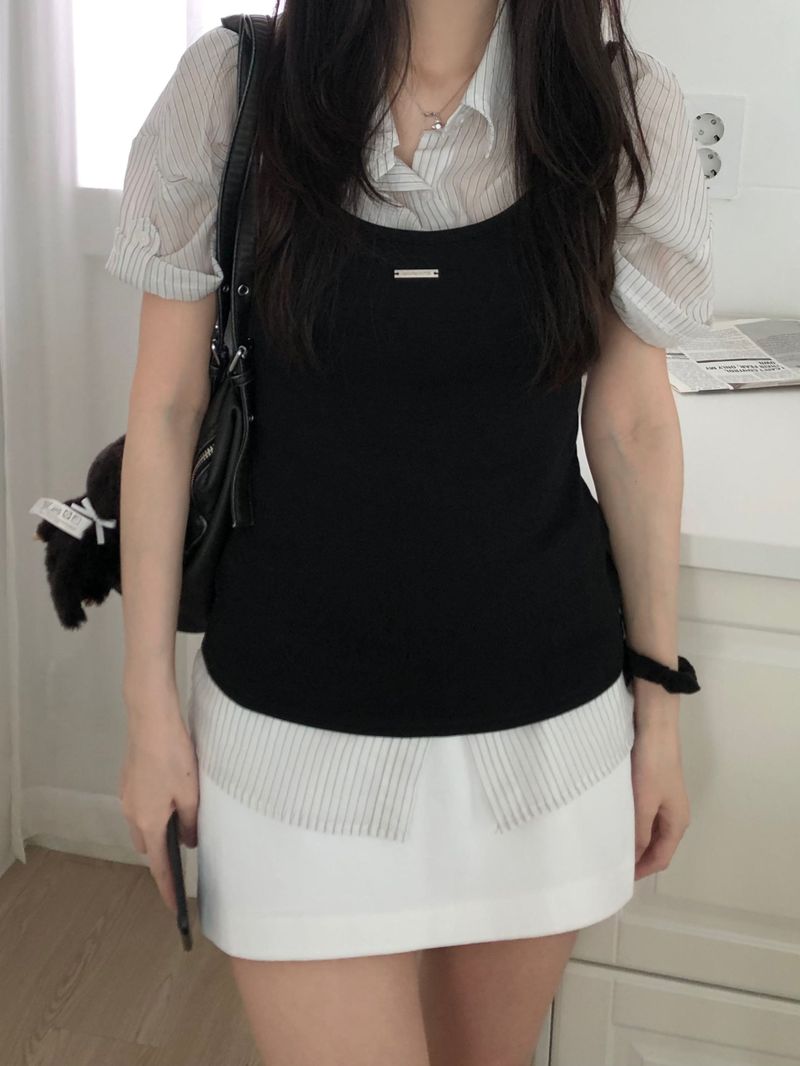 Shape Stripe Shirt (2 colors)