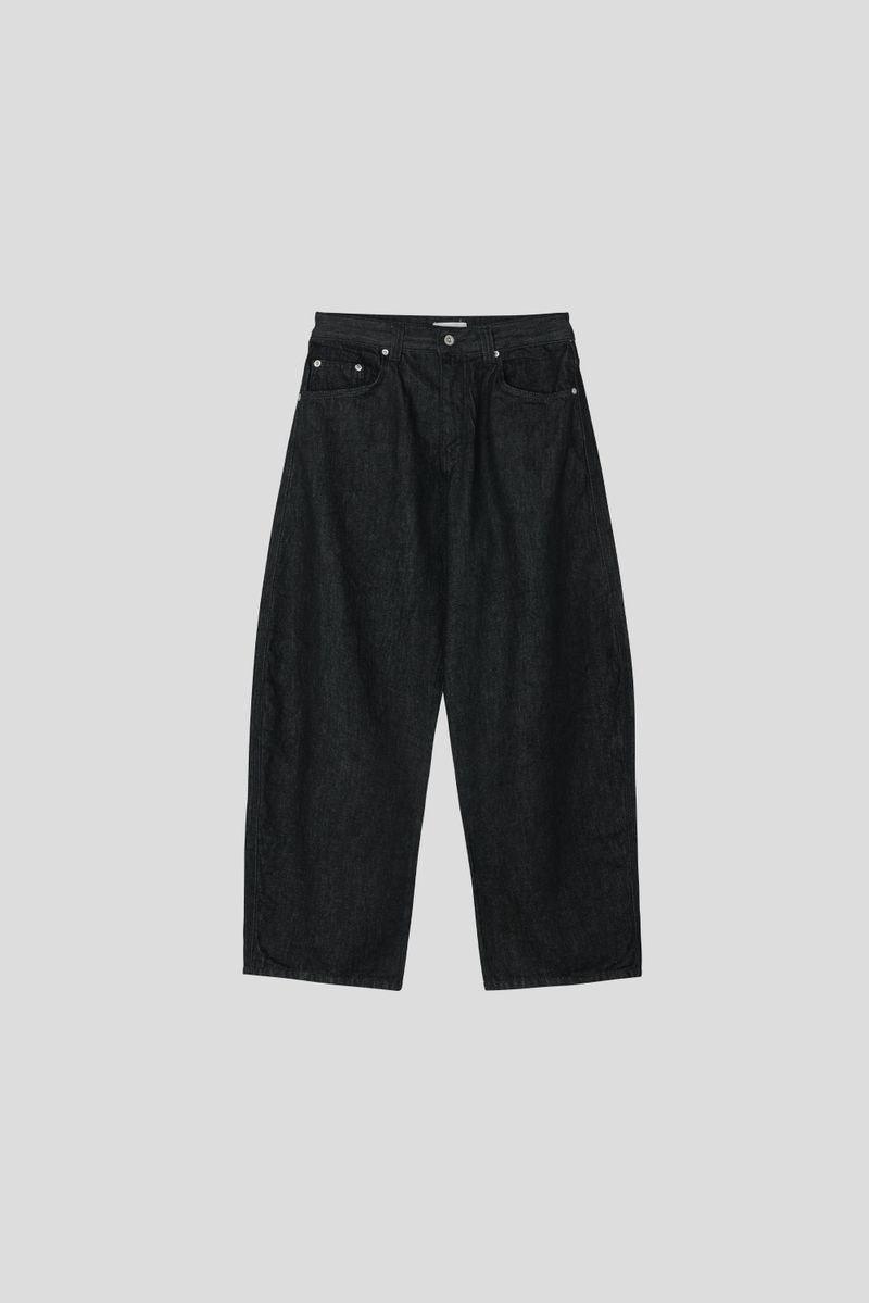 Dunted Tripe-Stitch Curved Denim