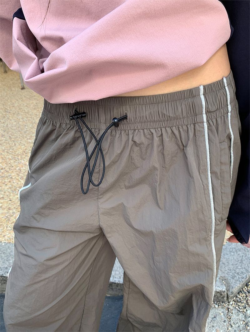 CRISPY PIPING STOPPER PANTS (2COLOR)