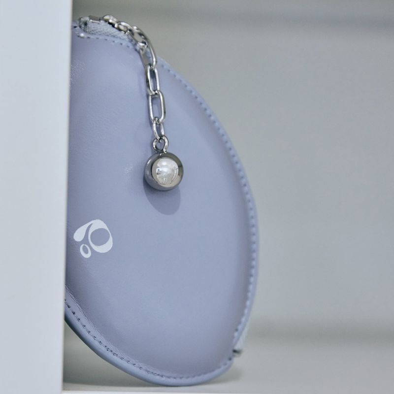 ball chain egg card wallet (blue)