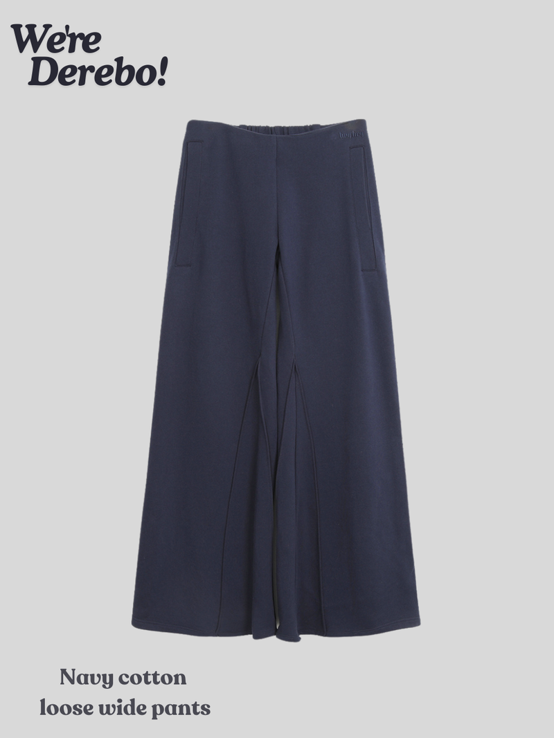dereborujo（ドレボルゾー）の「Navy cotton loose wide pants（Pants）」