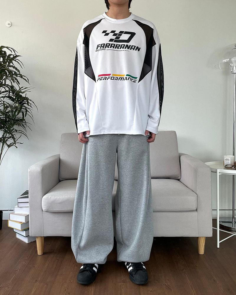 Side Snap Wide Sweatpants