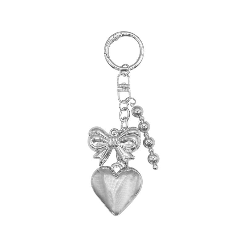 Heart ribbon keyring