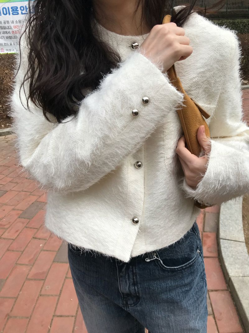 Furry round jacket