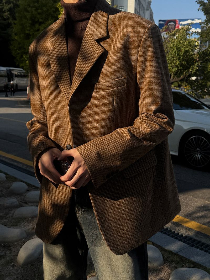 ASCLO Wool Houndstooth Jacket (2color)