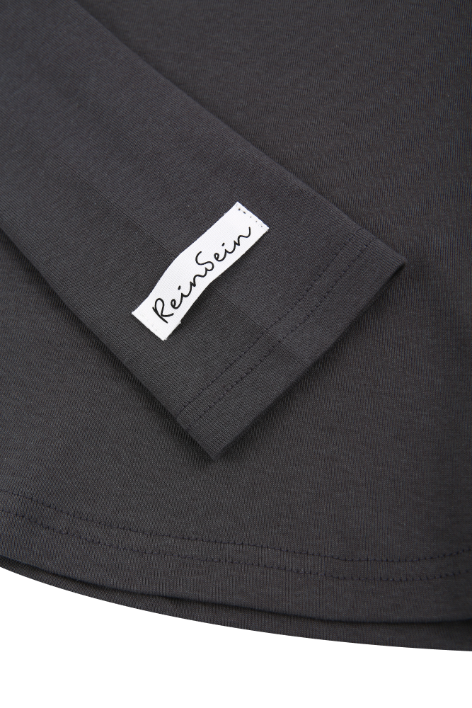 RS round long sleeve tee charcoal