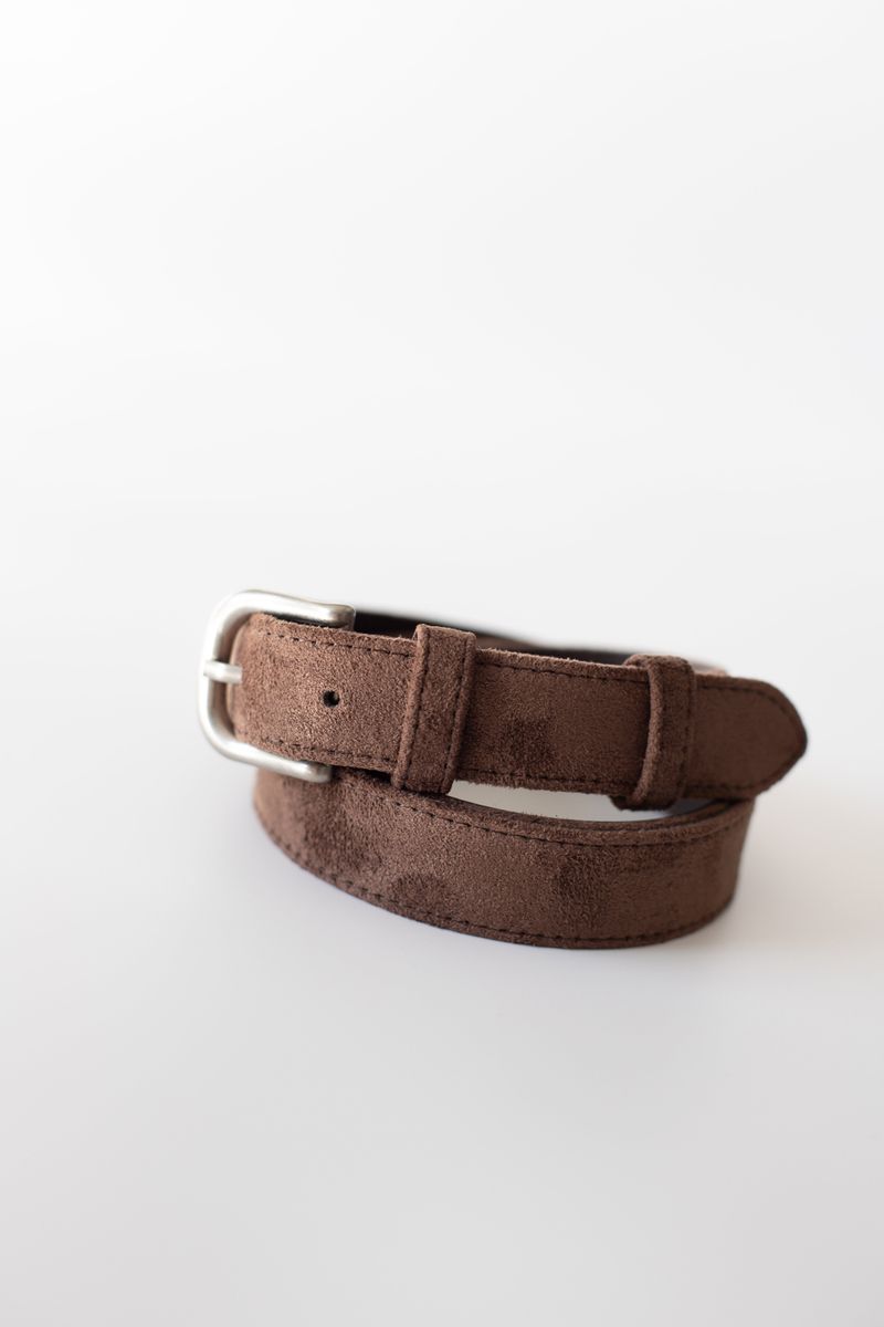 Suede belt (Brown)