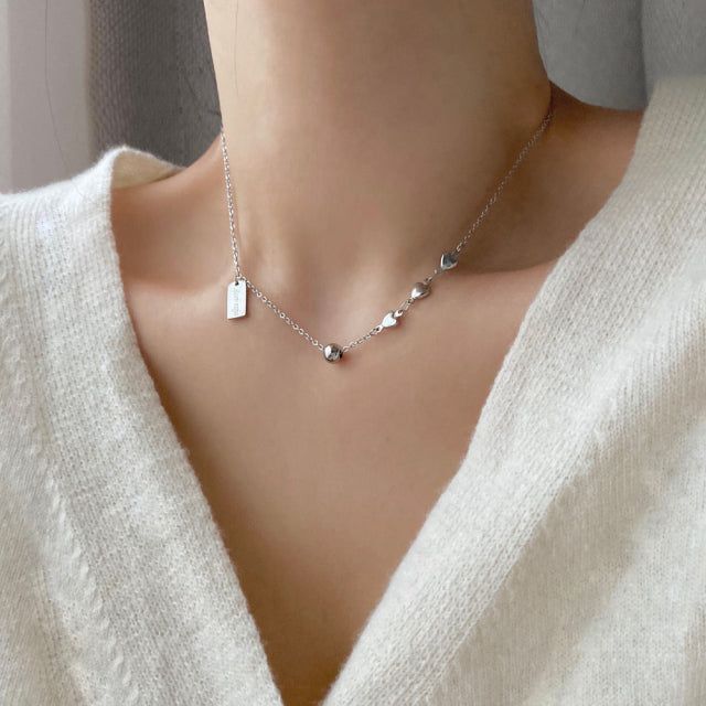Acer rojo(アセルロジョ)の「shii Ball Simple Heart Two Way Handmade Necklace(Accessories)」