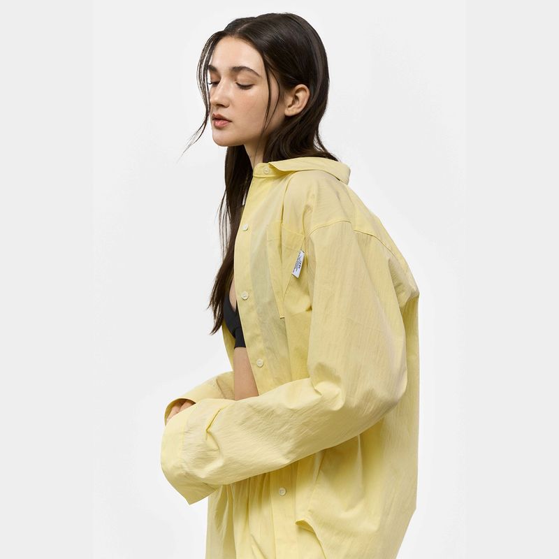 PAPER BUTTON SHIRTS SET_YELLOW
