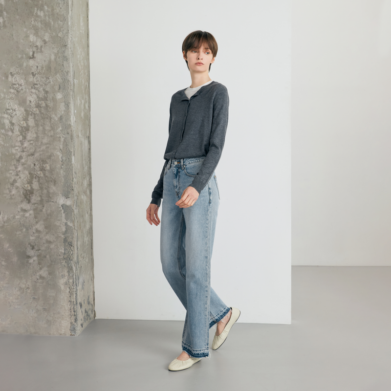 Western semi wide jeans - SW001