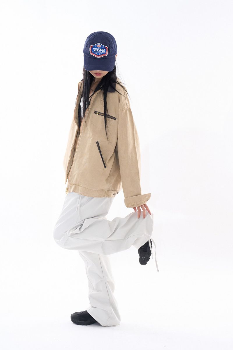 Oxford vintage zip-up work jacket