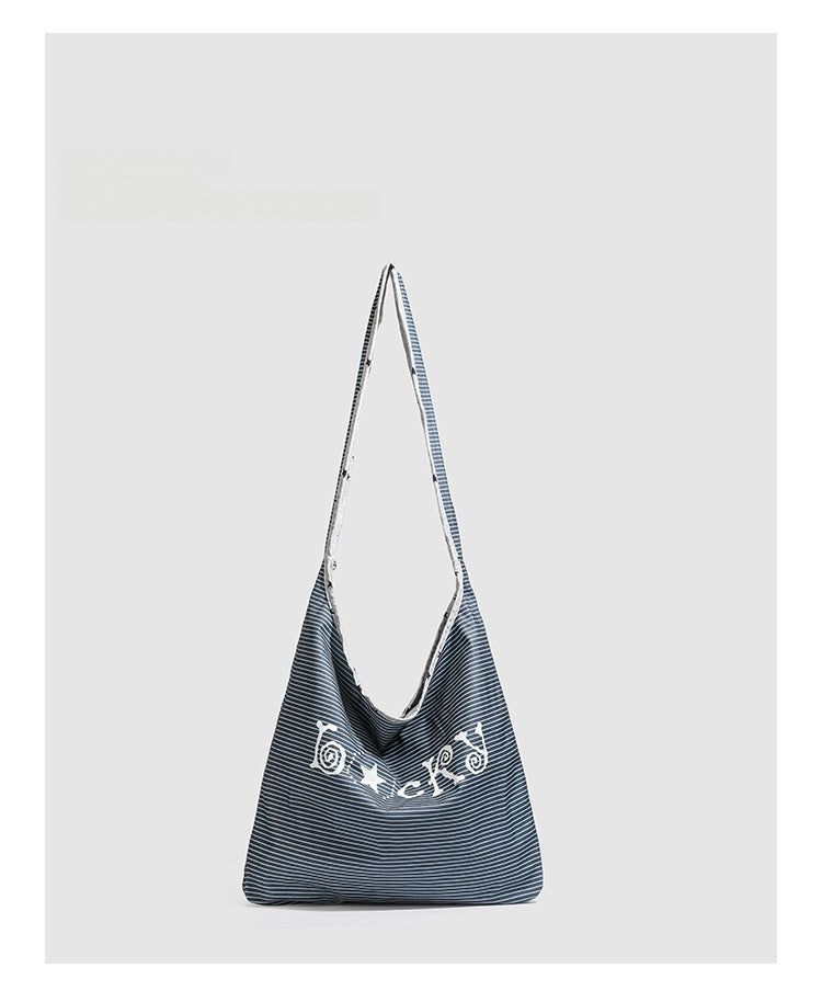 Reversible Star Canvas Tote Bag