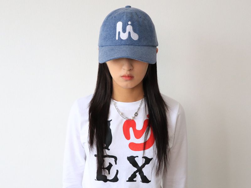BIG LOGO BALL CAP ( WASHING DENIM )