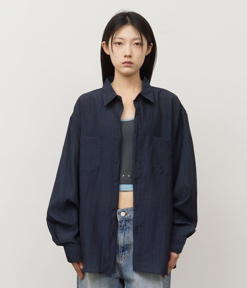 HIFIFNK（ハイファイファンク）の「Silent Crack Striped Shirt（Tops）」