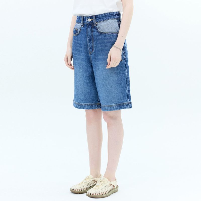 Double pocket denim short pants