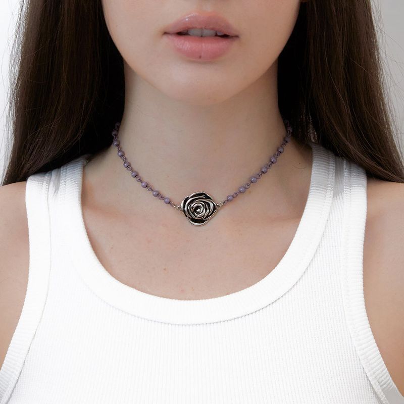 Eireve（エイレブ）の「CANDY BALL ROSE CHOKER (LAVENDER)（Accessories）」