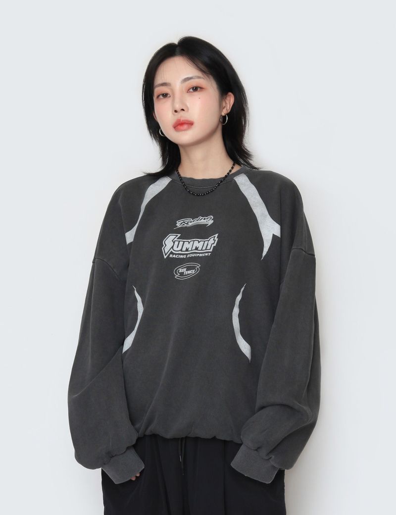 nutellike(ヌテールライク)の「Racing Pigment Sweatshirt(Tops)」