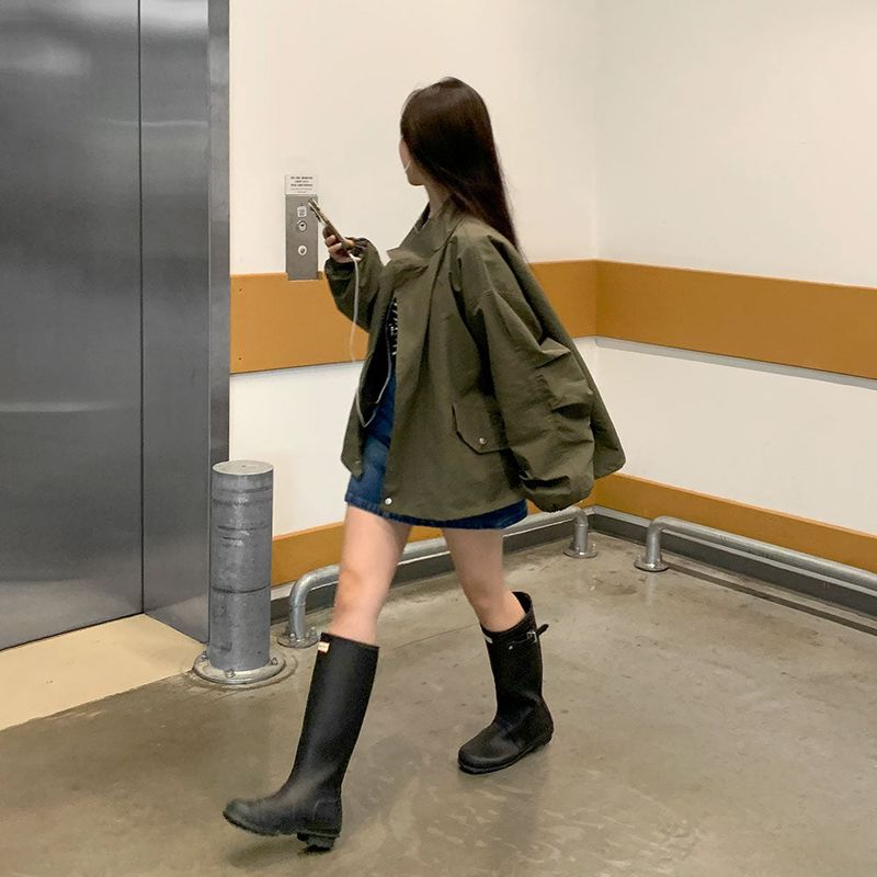[Bellide made] Return Overfit Two-Way Pintuck Field Jacket