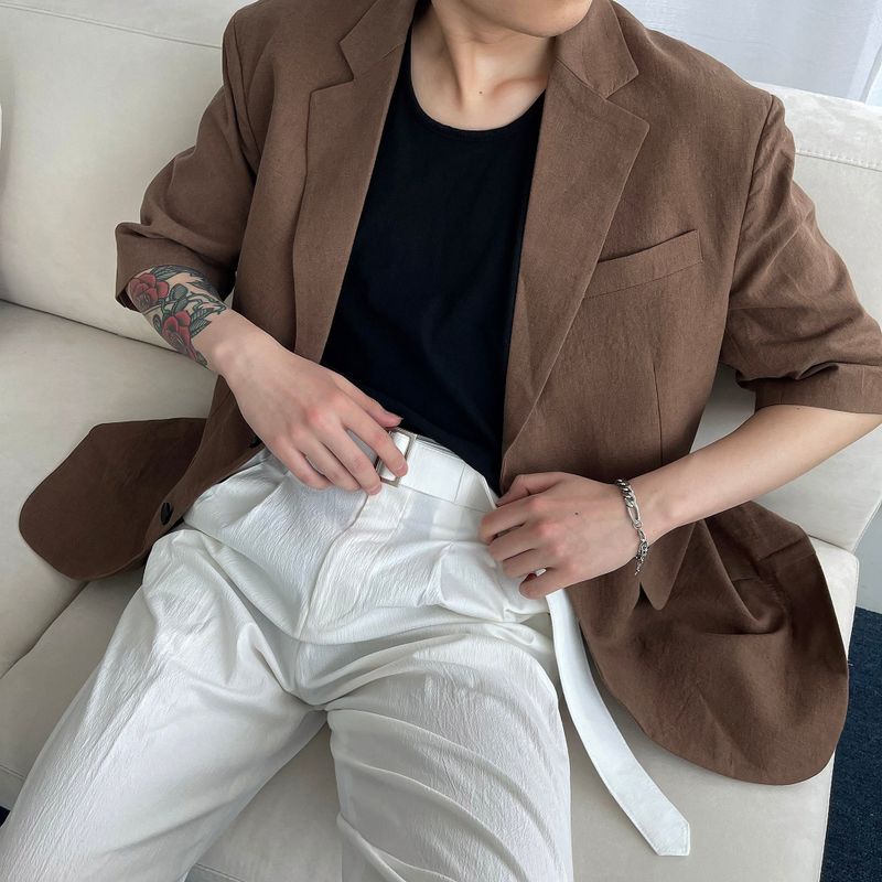 COZINESS（コジネス）の「SI Linen Short-Sleeved Jacket (2 colors)（Jackets/Outerwear）」