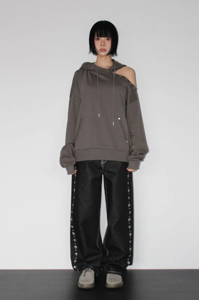 CUTTING EYELET HOODIE