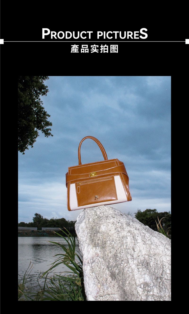 “VALLETTA”Patchwork Leather Handbag
