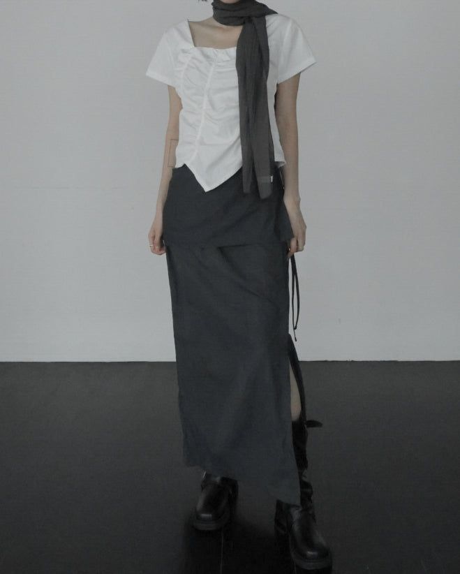 E-Sen Layered Wrap Skirt