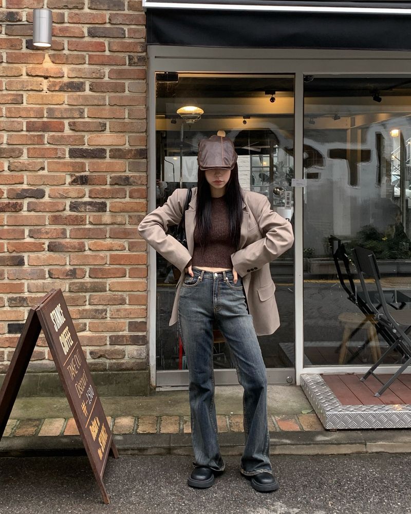 (Unisex) Button over jacket