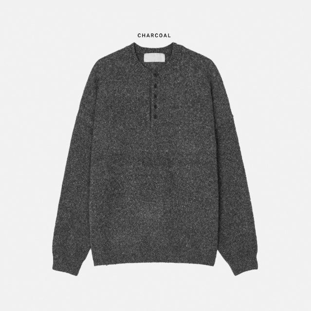 Levon Basic Henley Neck Knit