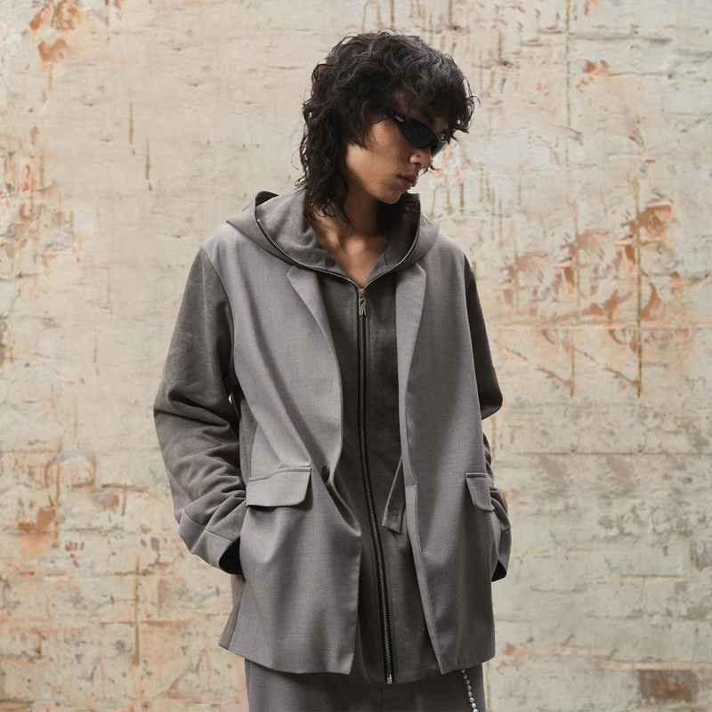 RELABEL（リレーベル）の「RELABEL 24SS ‘Conductor’ Deconstructed Patchwork Contour Sweatshirt Blazer（Jackets/Outerwear）」