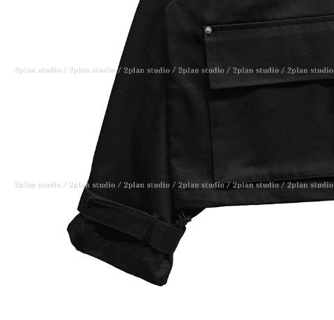 Flip Belt Crop Bomber Jacket