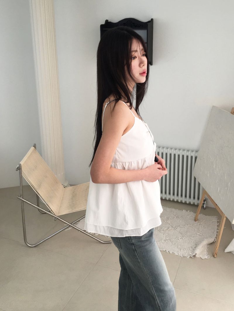 Ribbon bustier blouse