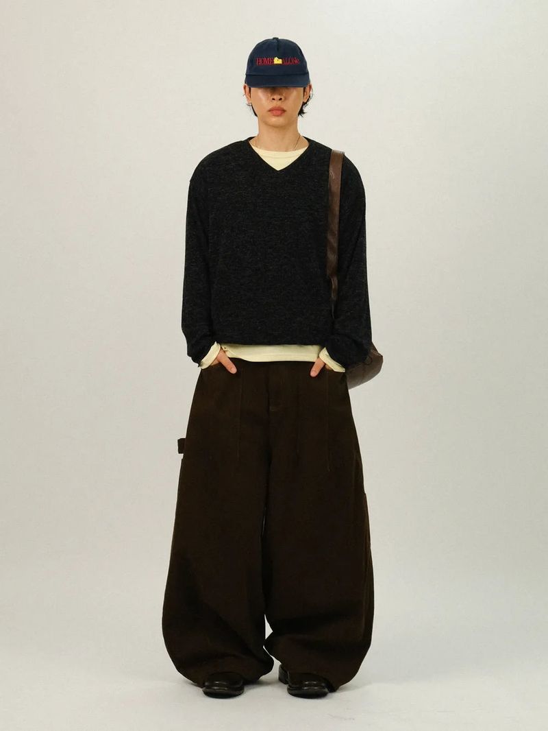 TG Basic Heather V-Neck Knit