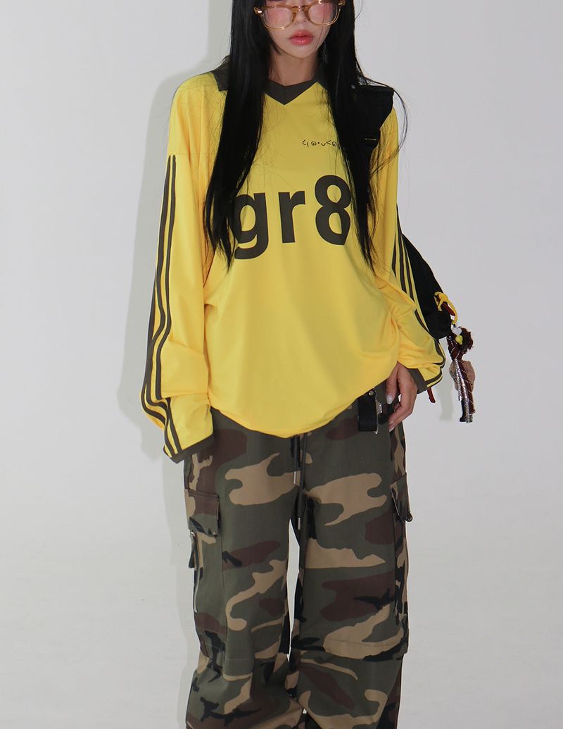 [UNISEX] Patch Military Camo Wide Pants