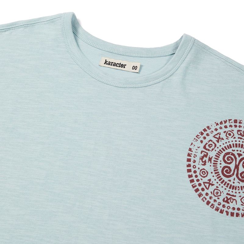 Boteh half T-shirts / Lagoon