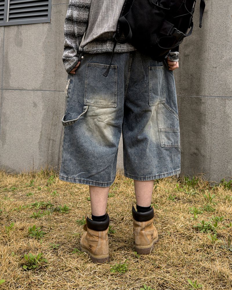 Rick Distressed Bermuda Denim Pants