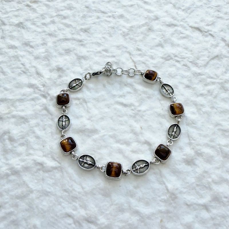 Tiger Eye Emblem Bracelet