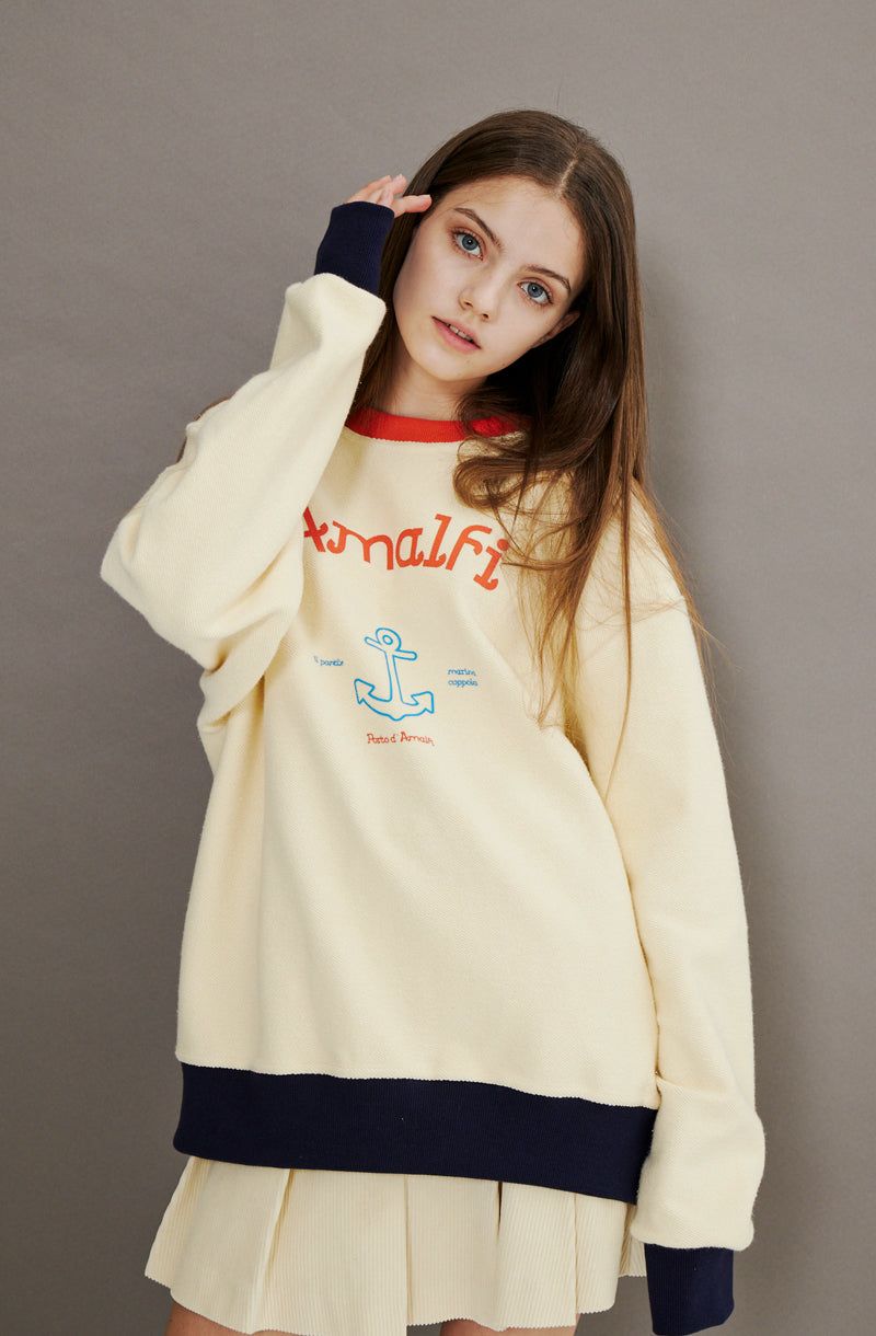 AMALFI INSIDE-OUT SWEATSHIRT [CREAM]