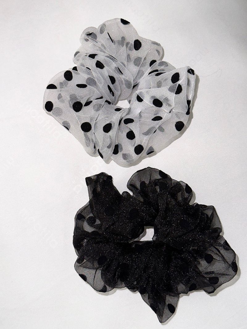 Dot hair scrunchie (2color)