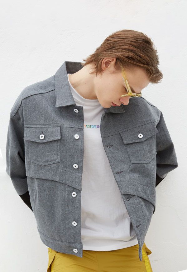 SPLICED OVER DENIM JACKET
