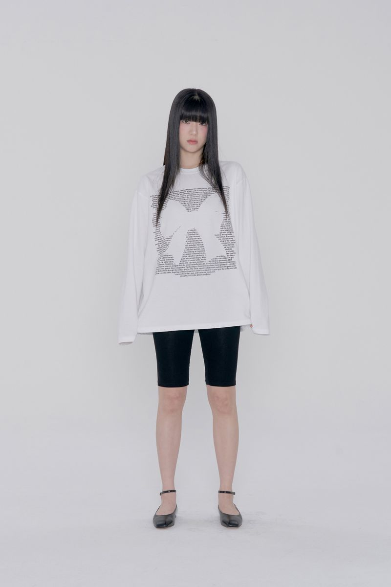 CLASSIC RIBBON SHADOW LONG SLEEVE - WHITE