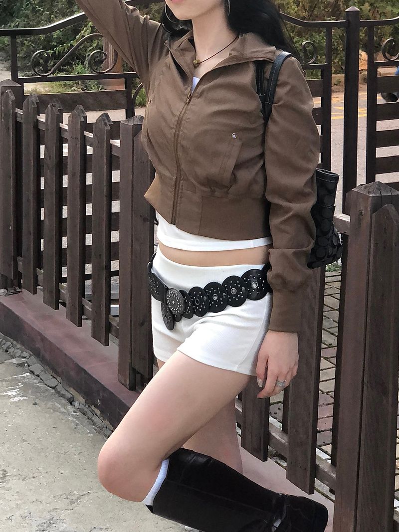 Deep Brown Crop Jumper