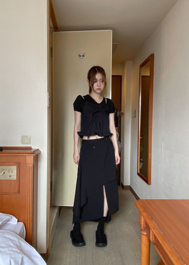 OVERLAY FOLD SKIRT
